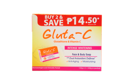 Savon blanchissant intense à la papaye Gluta-C, 2 x 120 grammes