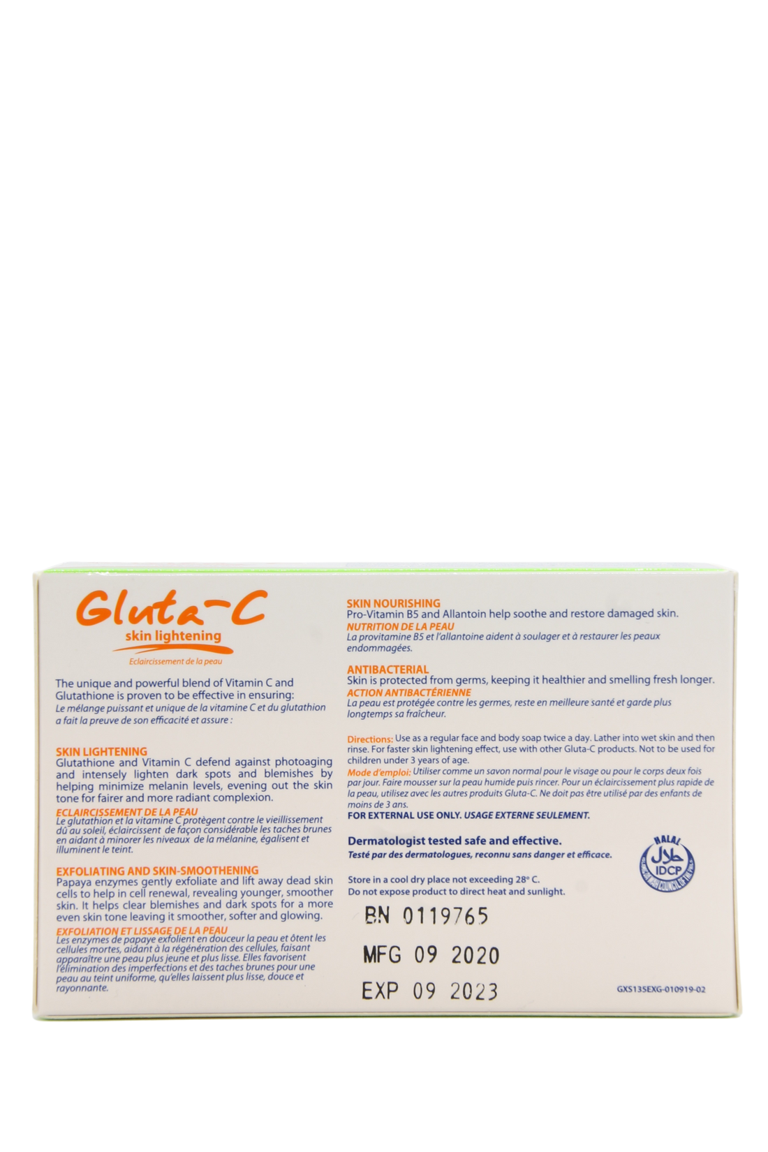 Savon éclaircissant à la papaye Gluta-C 135 g