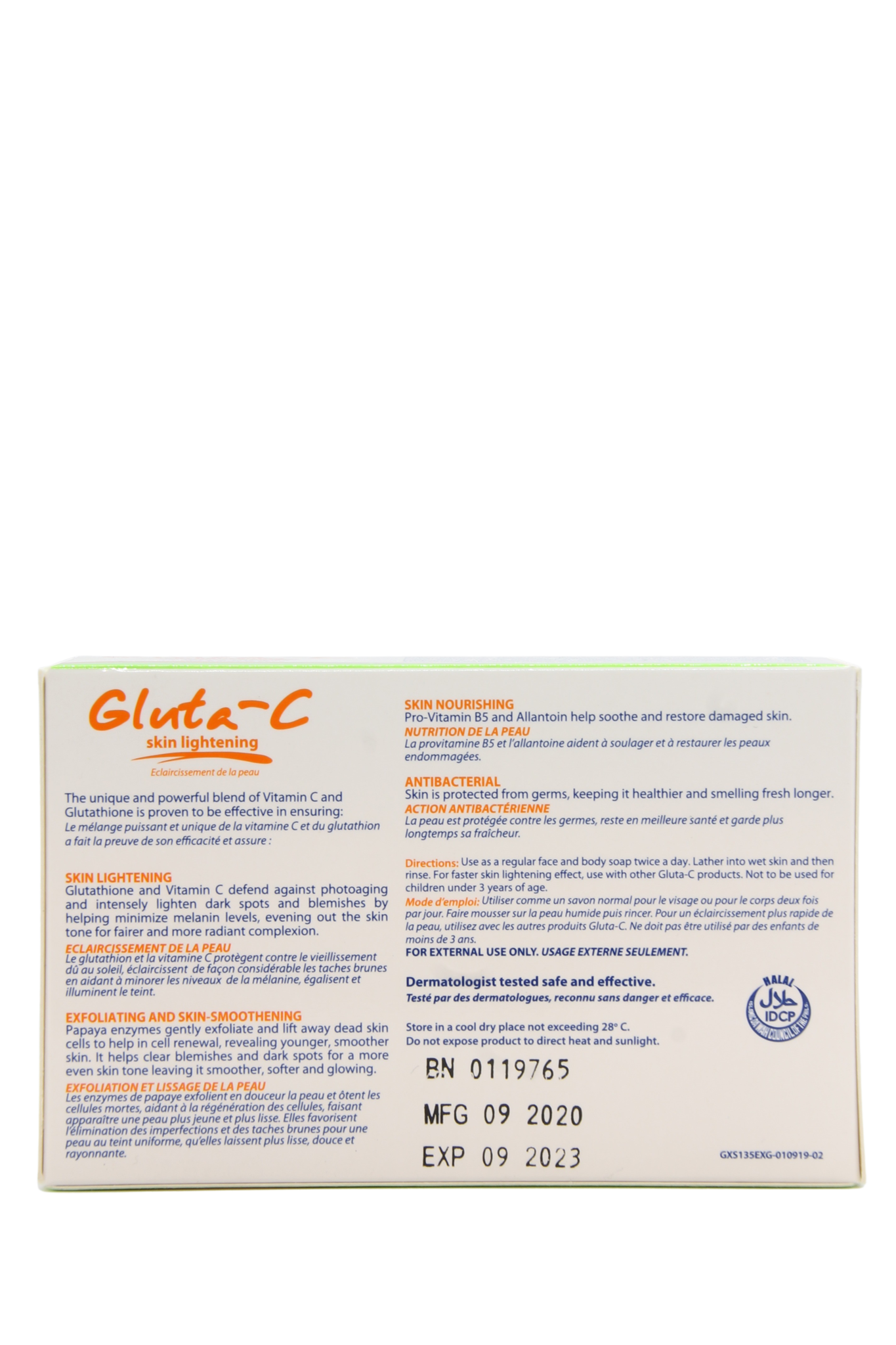 Savon éclaircissant à la papaye Gluta-C 135 g