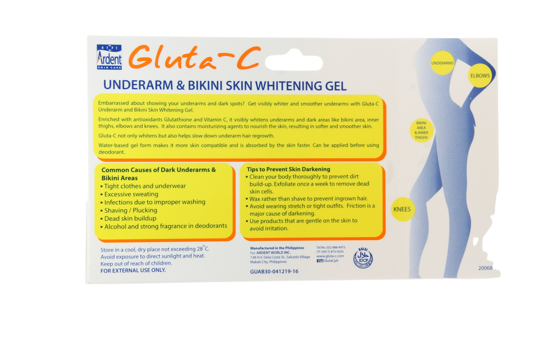 Gel éclaircissant pour les aisselles et le maillot Gluta-C 20 ml