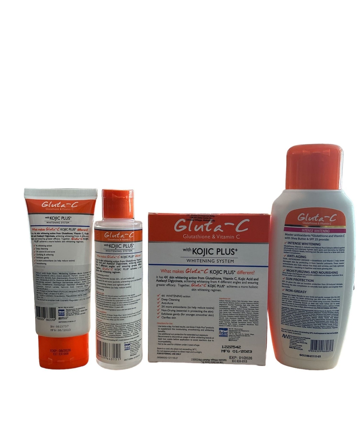 Pack Gluta-C, 4 produits, le coffret cadeau ultime