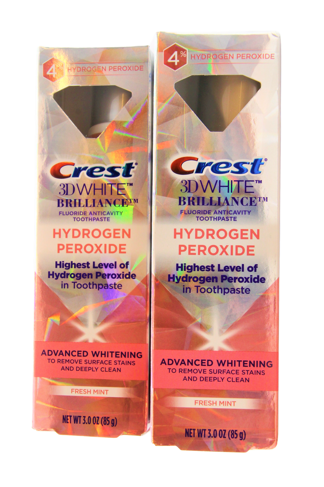 Crest 3DWite Waterstofperoxide tandpasta 85 gram 2 stuks