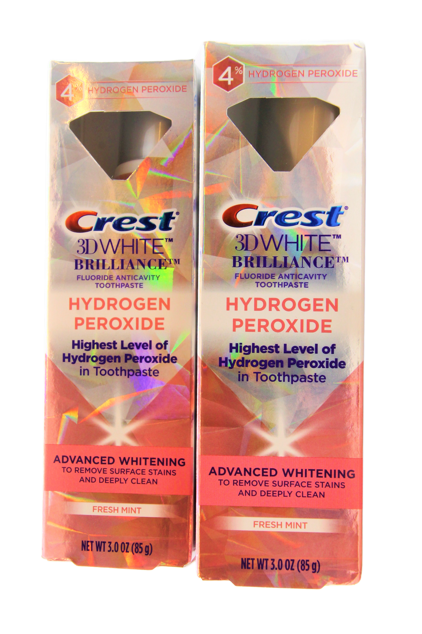 Crest 3DWite Waterstofperoxide tandpasta 85 gram 2 stuks