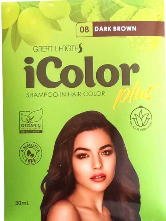 Icolor Shampoo hair color- Dark brown