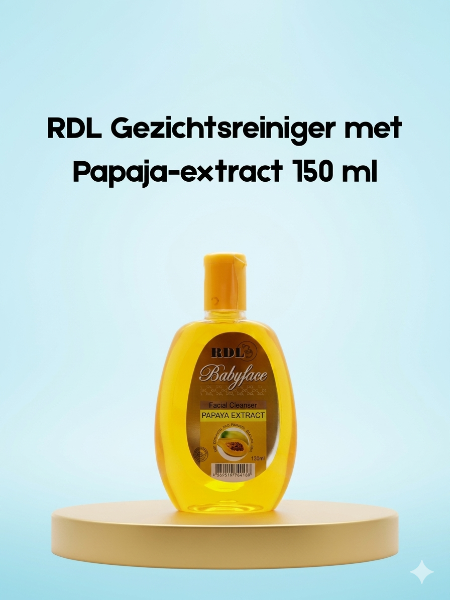 RDL Facial Cleanser with Papaya Extract – 150 ml – Verhelderende &amp; Hydraterende Gezichtsreiniger – Verwijdert Onzuiverheden, Exfolieert Zacht &amp; Egaliseert de Huidtint – Voor een Gladde, Stralende &amp; Gezonde Huid