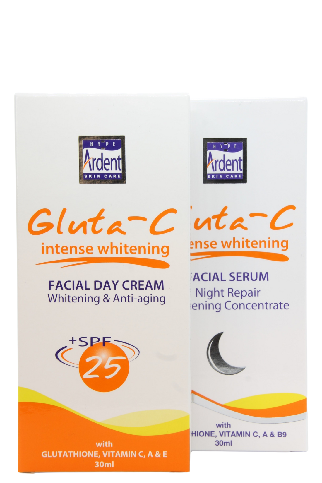 Forfait Avantage Gluta-C Sérum Visage Éclaircissant Réparateur de Nuit avec la crème de jour Gluta-C 30 ml