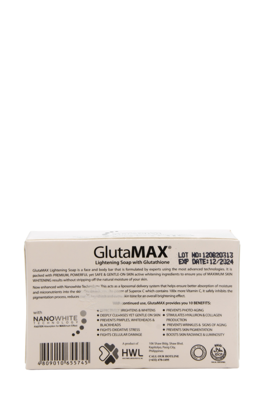 Savon éclaircissant pour la peau Glutamax 135 gr