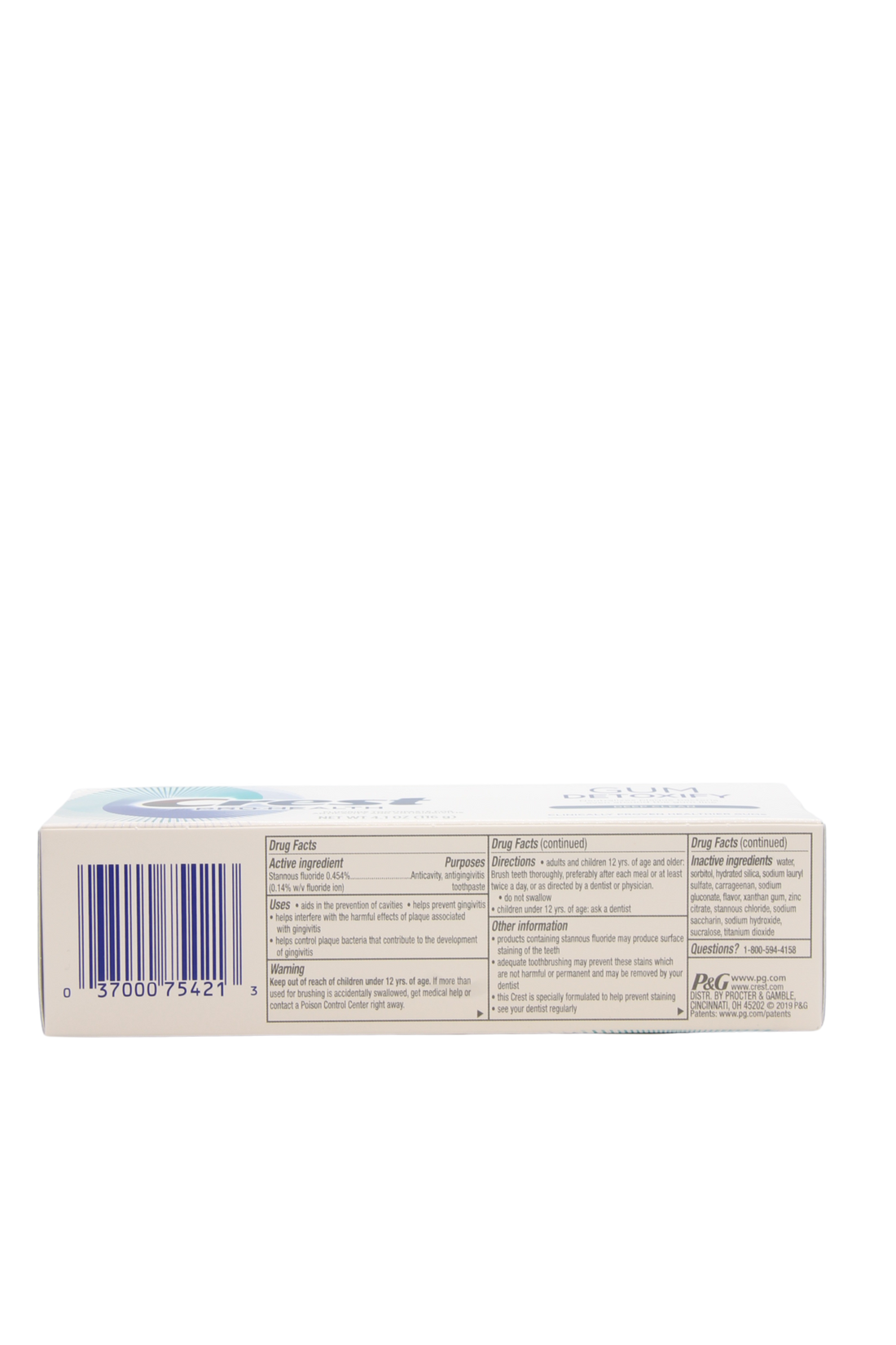 Dentifrice détoxifiant Crest Pro Health Gum 116 g