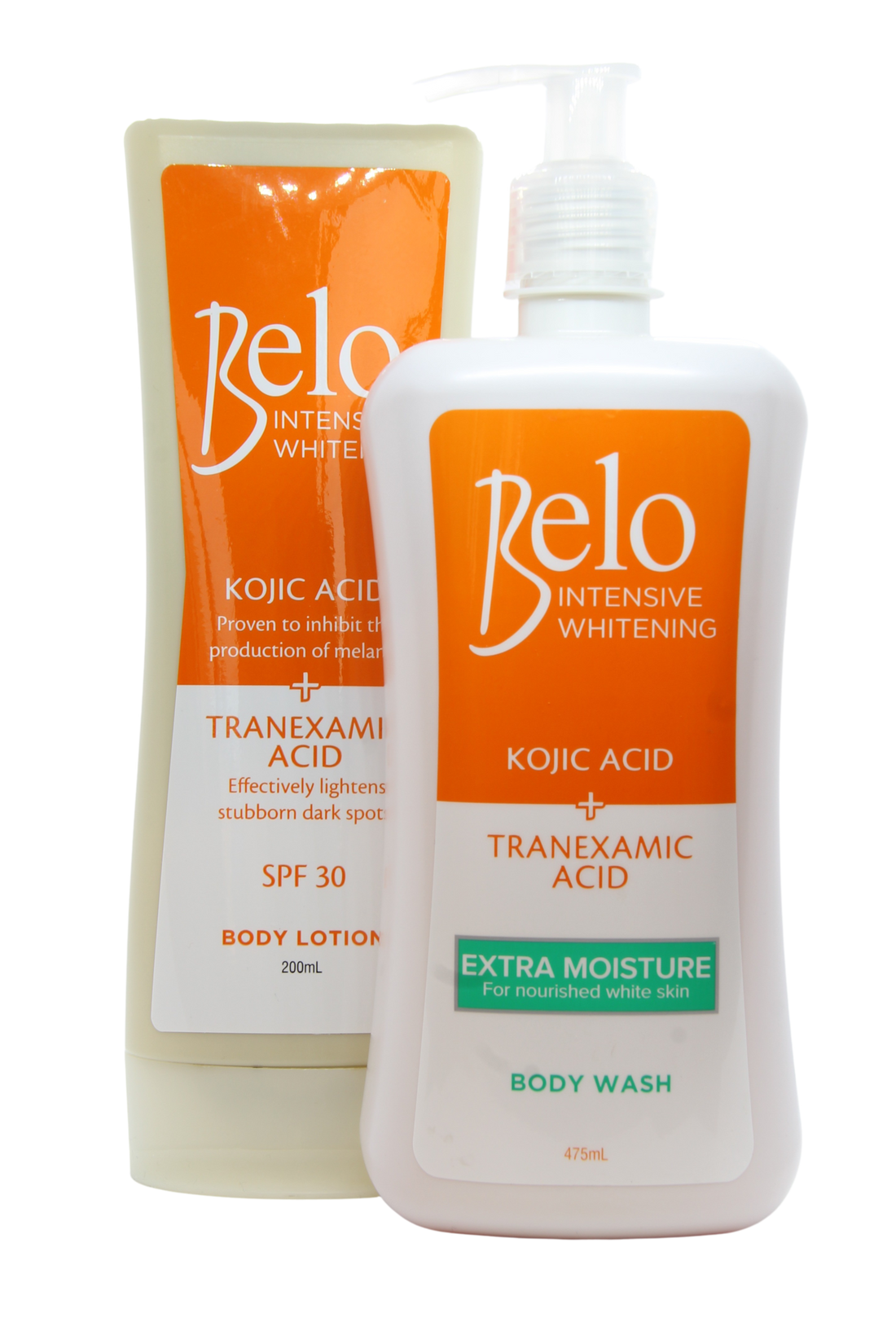 Belo Advantage-pakket Intensieve huidverlichtende bodylotion en bodywash