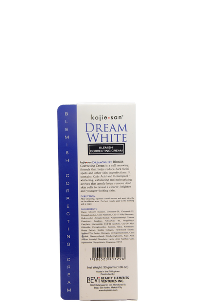Crème correctrice anti-imperfections Kojie San Dream White 30 g