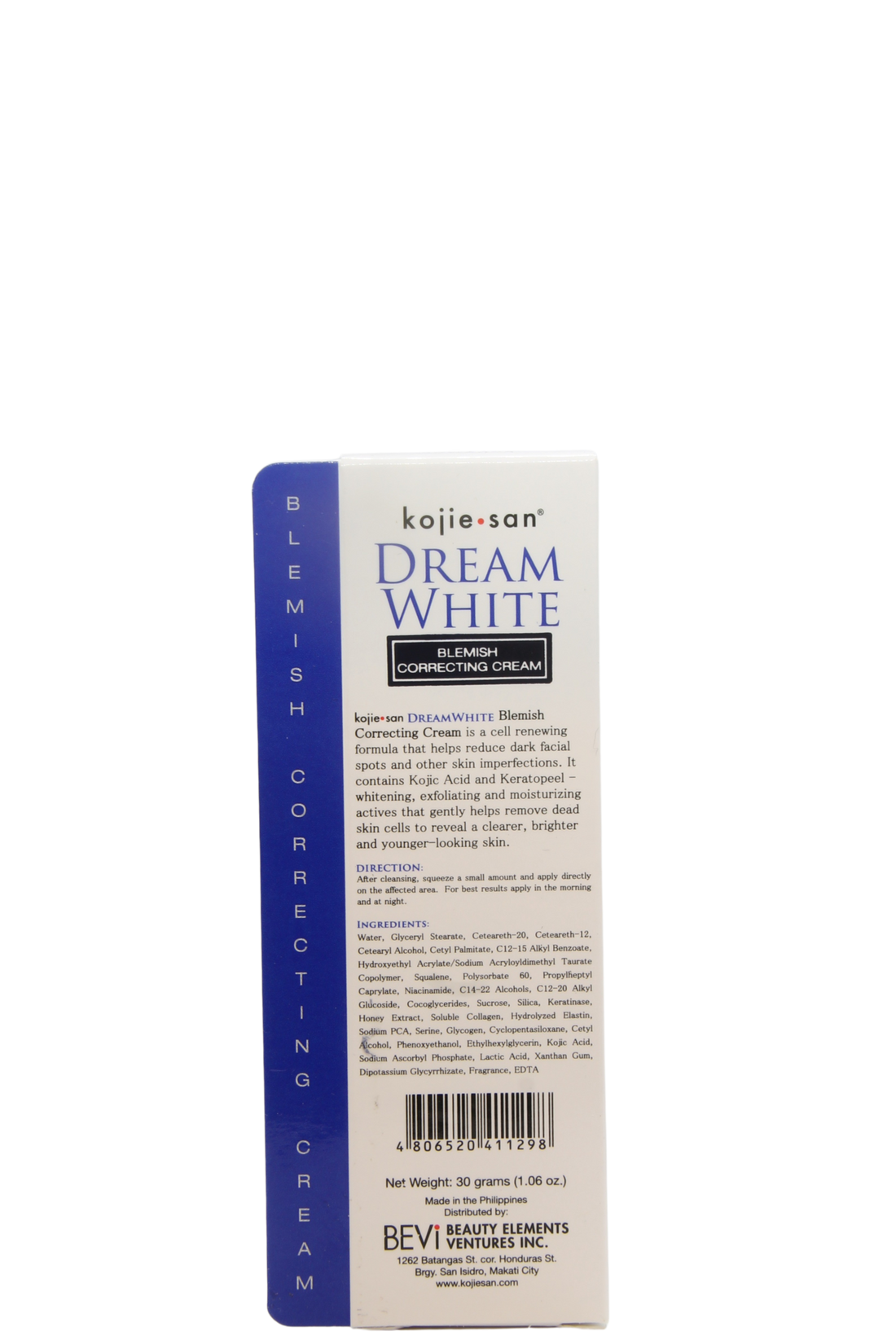 Kojie San Dream White Value package avec crème de jour et de nuit, tonique et crème anti-imperfections