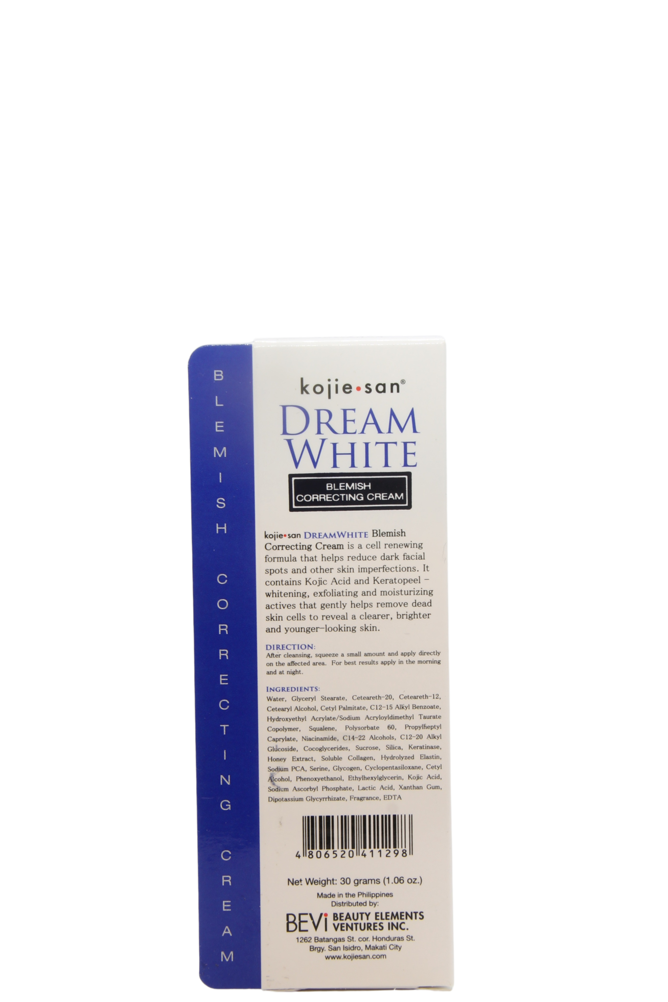 Kojie San Dream White Value package with day and night cream, toner and blemish cream