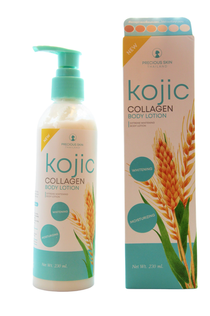 Lotion corporelle blanchissante extrême au collagène Kojic de Precious Skin Thailand