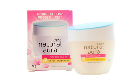 Crème éclat rosé Olay Natural Aura avec protection UV,