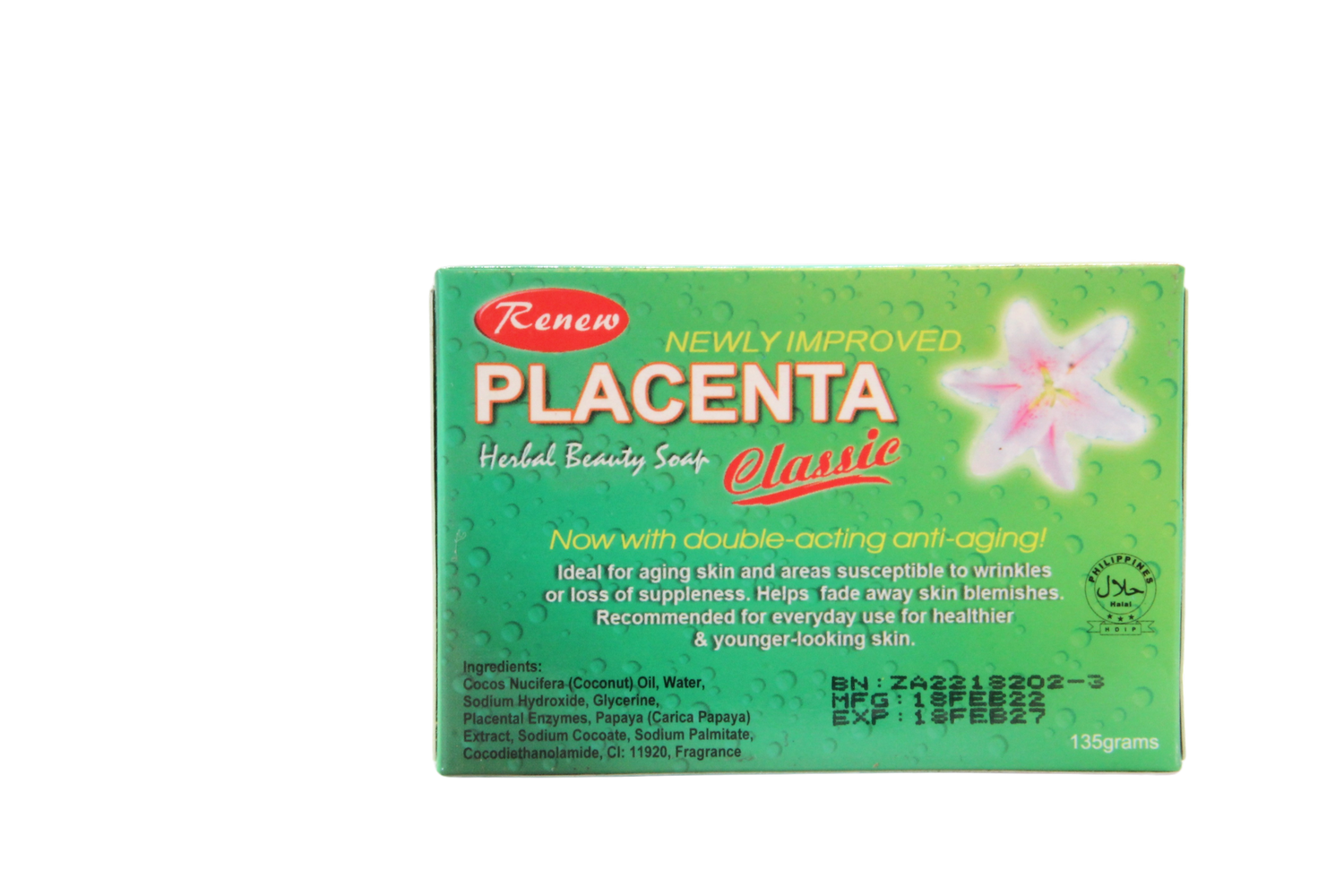 Savon éclaircissant et anti-âge Renew Placenta Classic