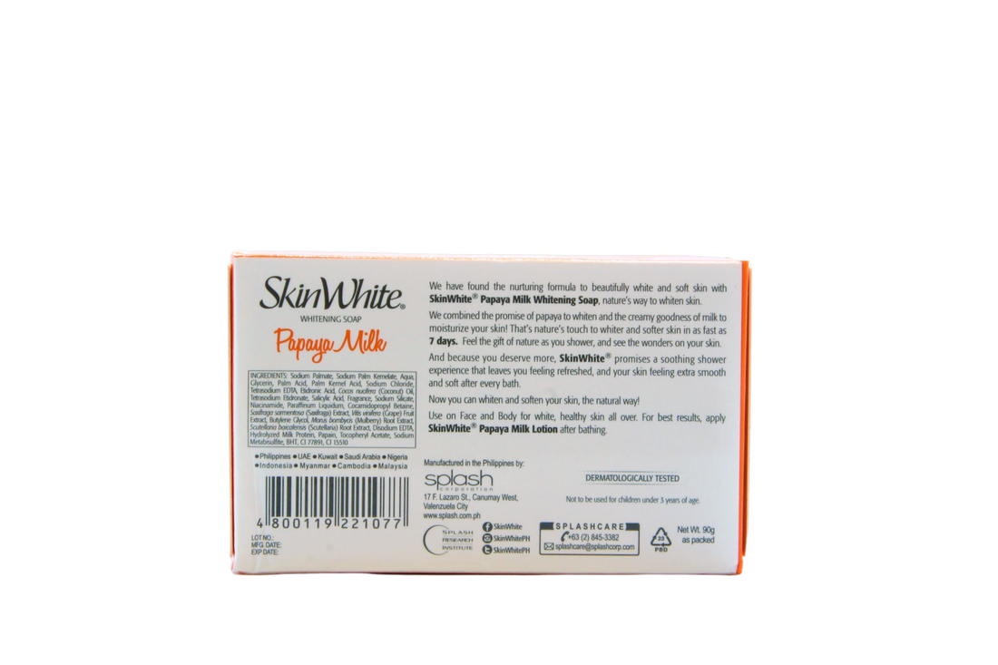 Savon anti-pigmentation Skin White à la papaye et au lait