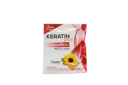 Shampooing Keratin Plus pour des cheveux plus forts, 6 x 22 ml