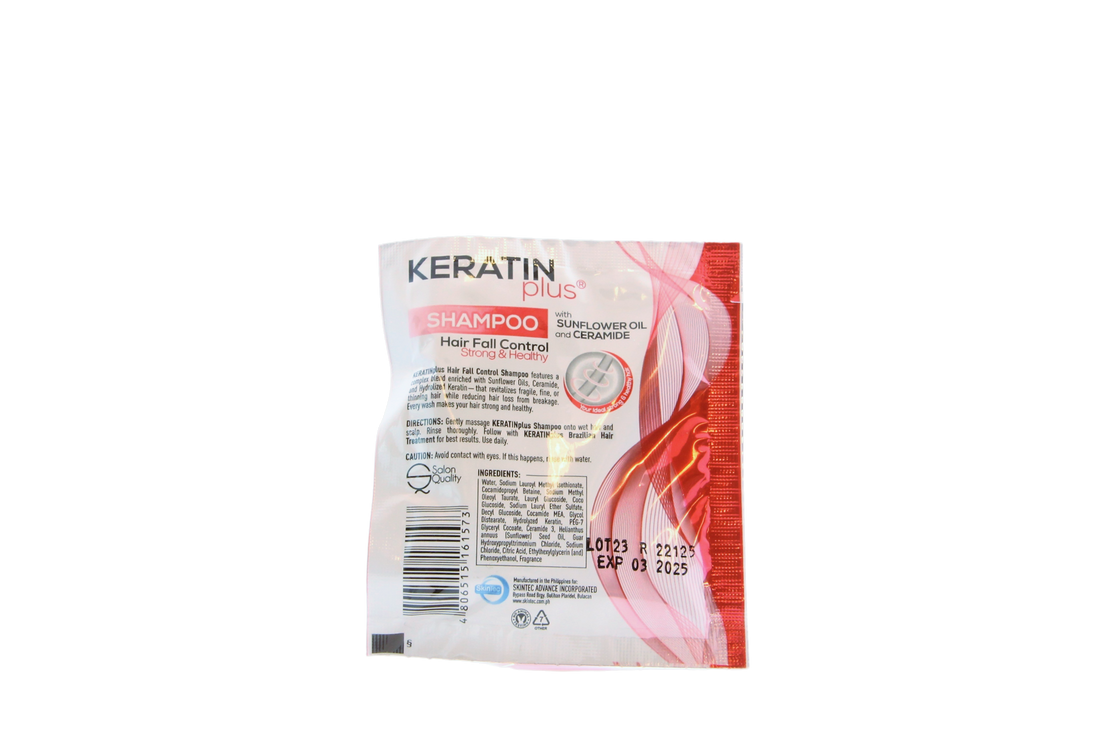 Shampooing Keratin Plus pour des cheveux plus forts, 6 x 22 ml