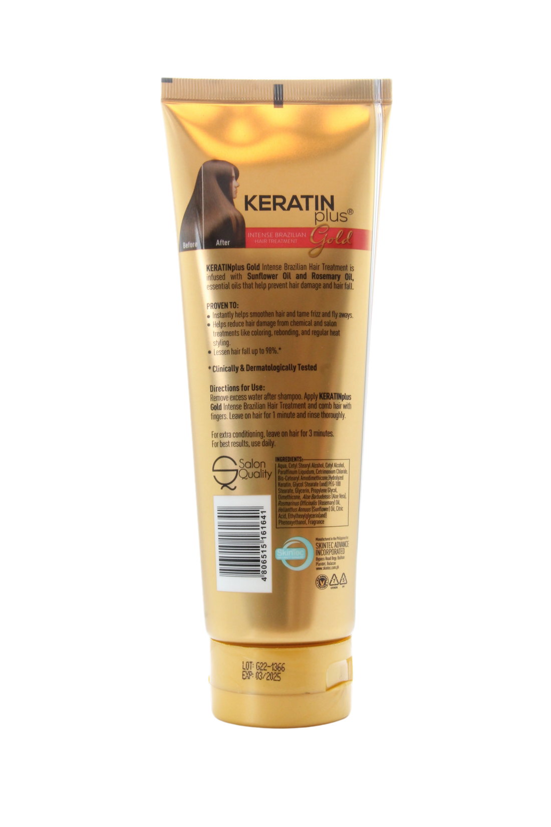 Traitement capillaire brésilien intense Keratin Plus, 200 grammes