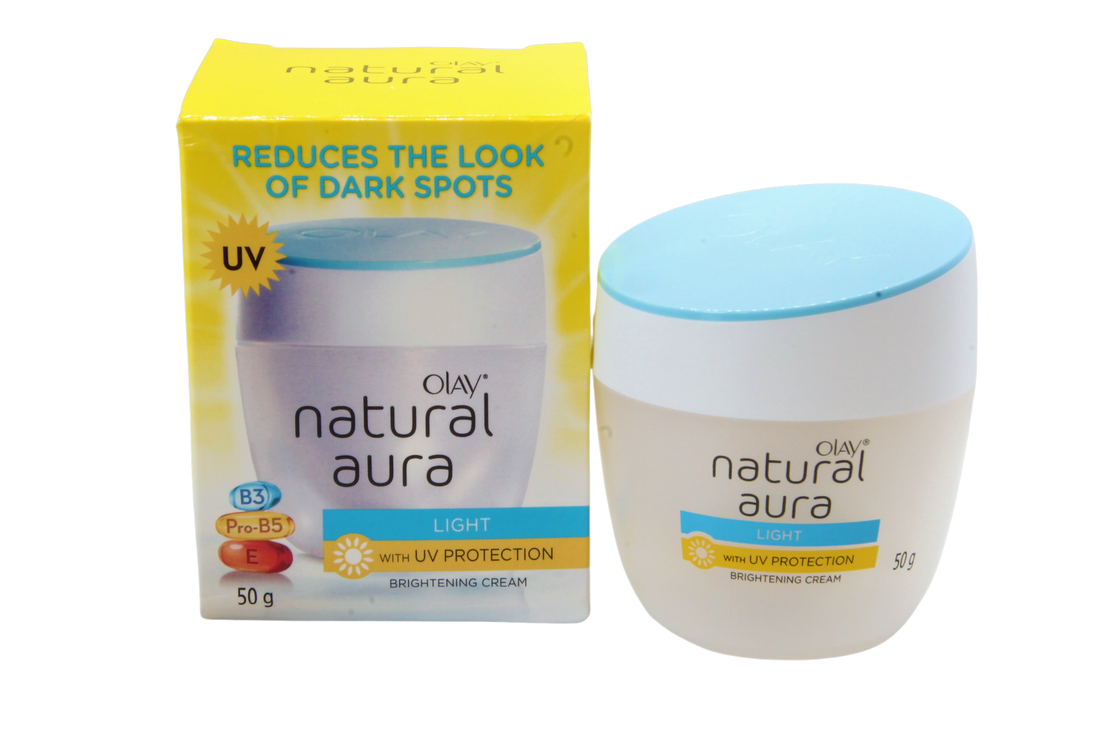 Crème de jour éclaircissante Olay Natural Aura avec protection UV, 50 grammes
