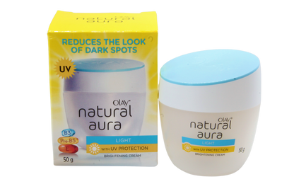 Crème de jour éclaircissante Olay Natural Aura avec protection UV, 50 grammes