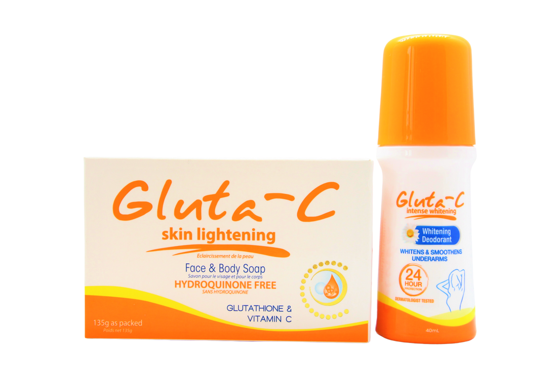 Déodorant roll-on éclaircissant Gluta-C 40 ml + savon blanchissant Gluta-C