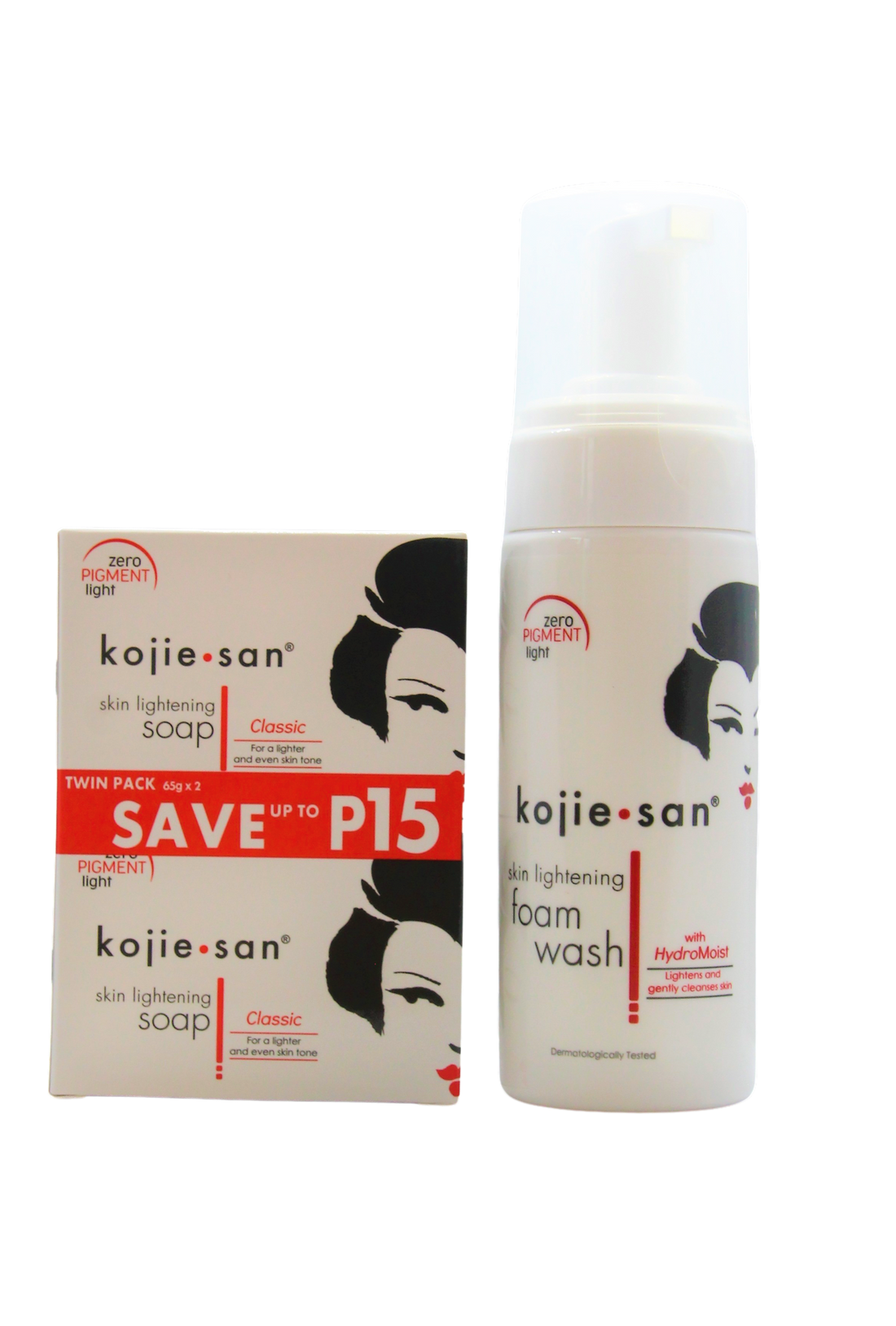 Kojie San Mousse nettoyante éclaircissante pour la peau 150 ml + savon