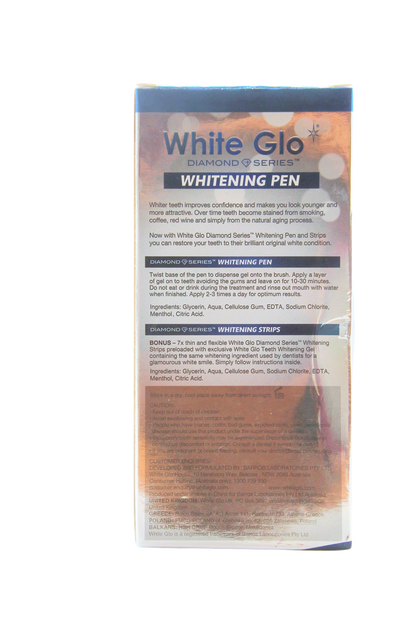 Stylo blanchissant White Glo pour des dents blanches et éclatantes