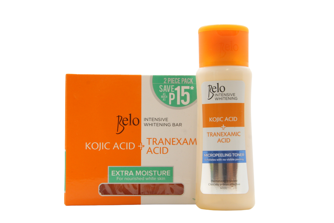Tonique blanchissant intensif micropeeling Belo + savon extra hydratant