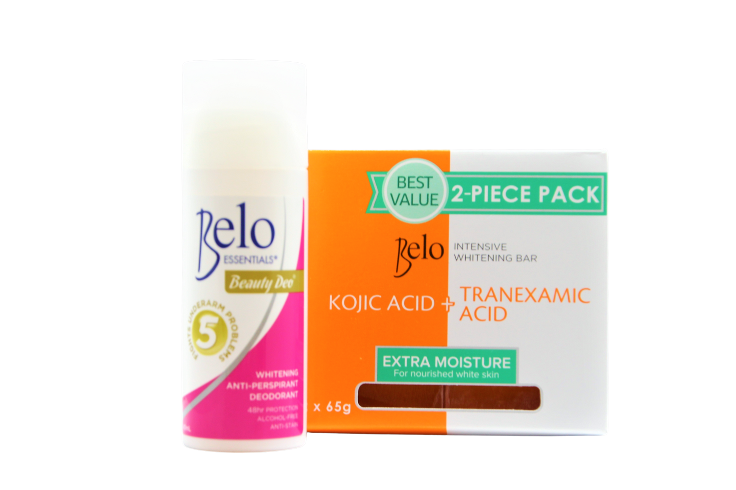 Belo Discount package Savon hydratant 2 x 65 grammes et déodorant beauté