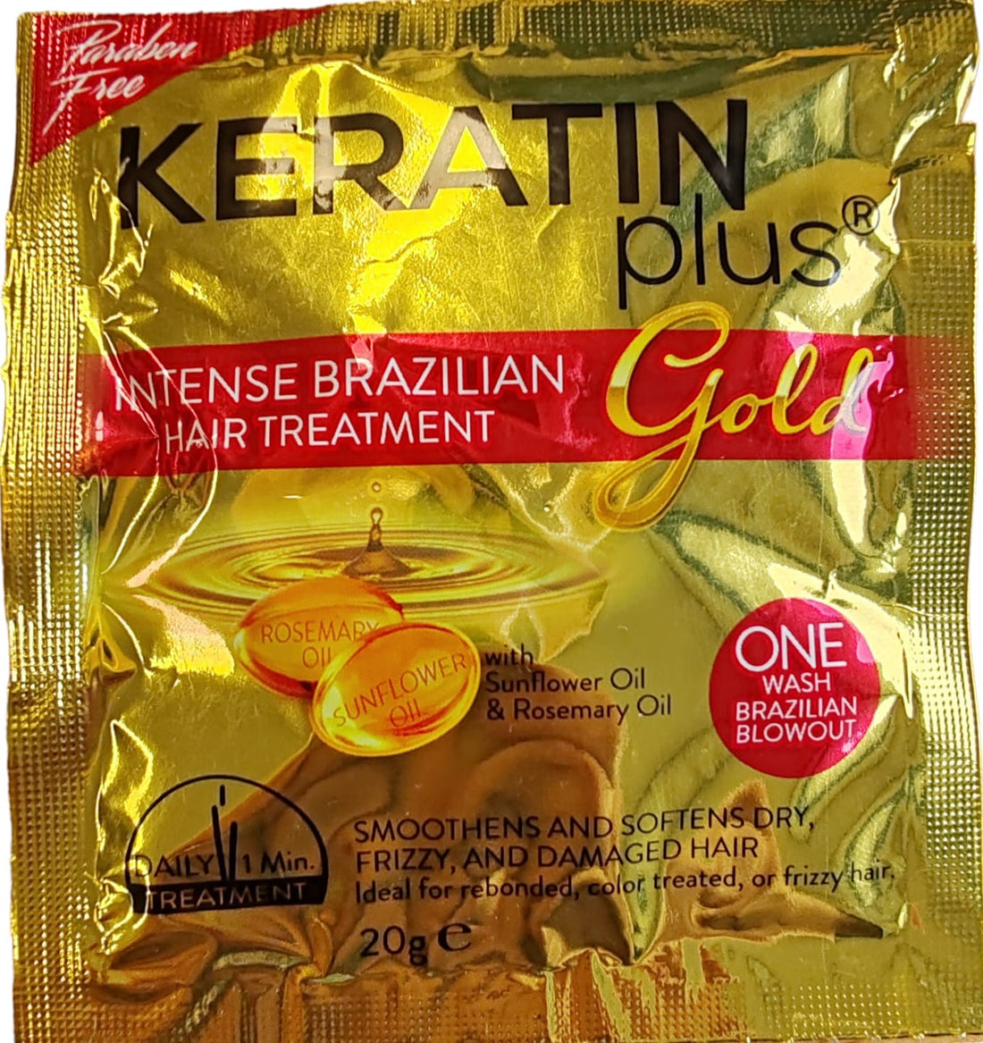 Traitement capillaire brésilien intense à la kératine Plus, 20 grammes GRATUITS