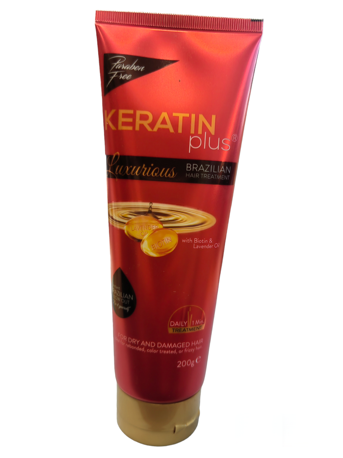 Traitement capillaire brésilien intense Keratin Plus Luxurious 200 grammes avec biotine