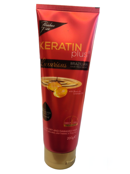 Traitement capillaire brésilien intense Keratin Plus Luxurious 200 grammes avec biotine
