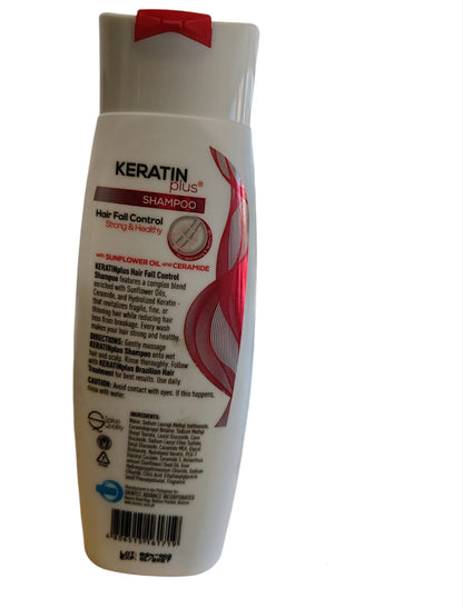 Shampooing Keratin Plus contre la chute des cheveux 200 ml avec 2 traitements Keratin Plus GRATUITS