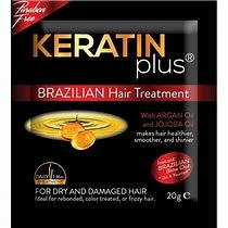 Keratin Plus Traitement capillaire brésilien intense pour cheveux secs et abîmés, 6 x 20 ml