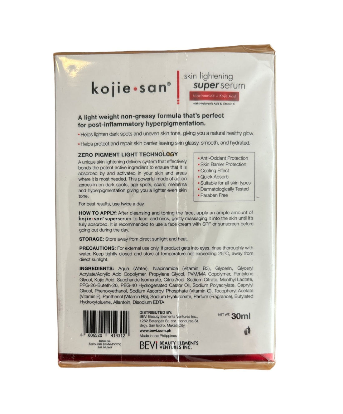 Kojie San Super Serum, essayez-le maintenant ! 30 ml