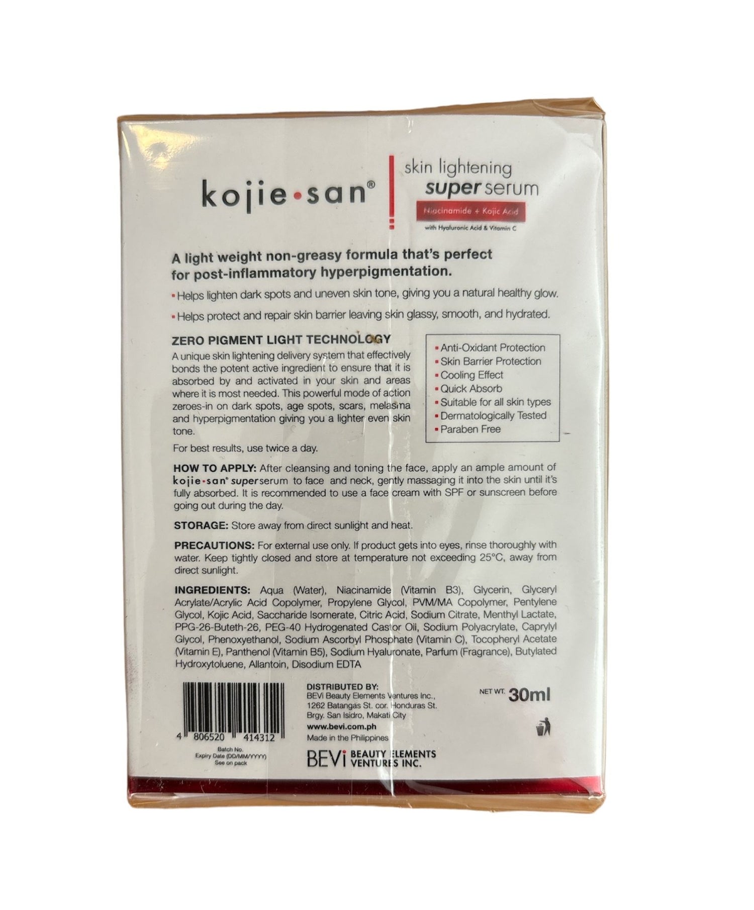 Kojie San Super Serum, essayez-le maintenant ! 30 ml