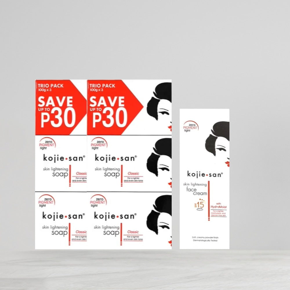 Kojie San 2 3x100 et recevez 1 crème visage Kojie San GRATUITEMENT