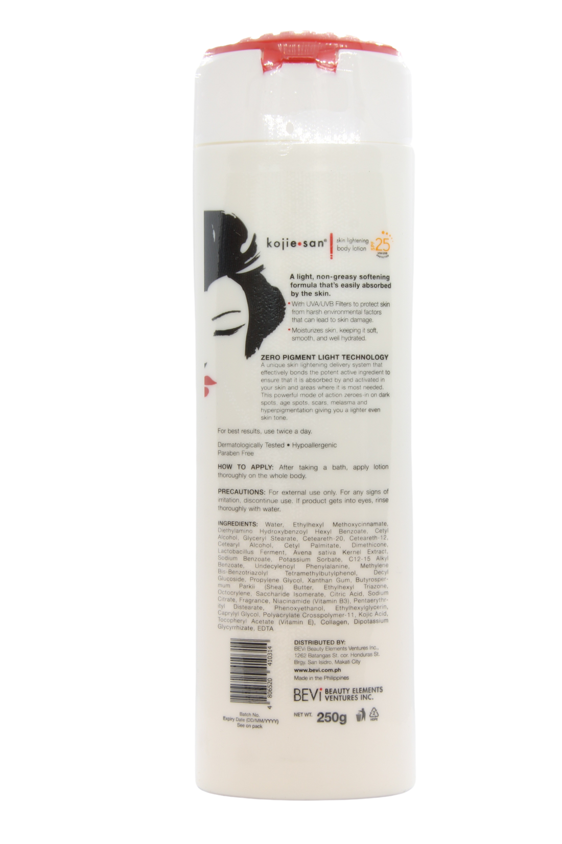 Kojie San Lotion corporelle éclaircissante SPF 25 250 g