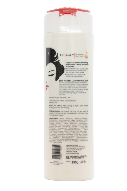 Kojie San Lotion corporelle éclaircissante SPF 25 250 g