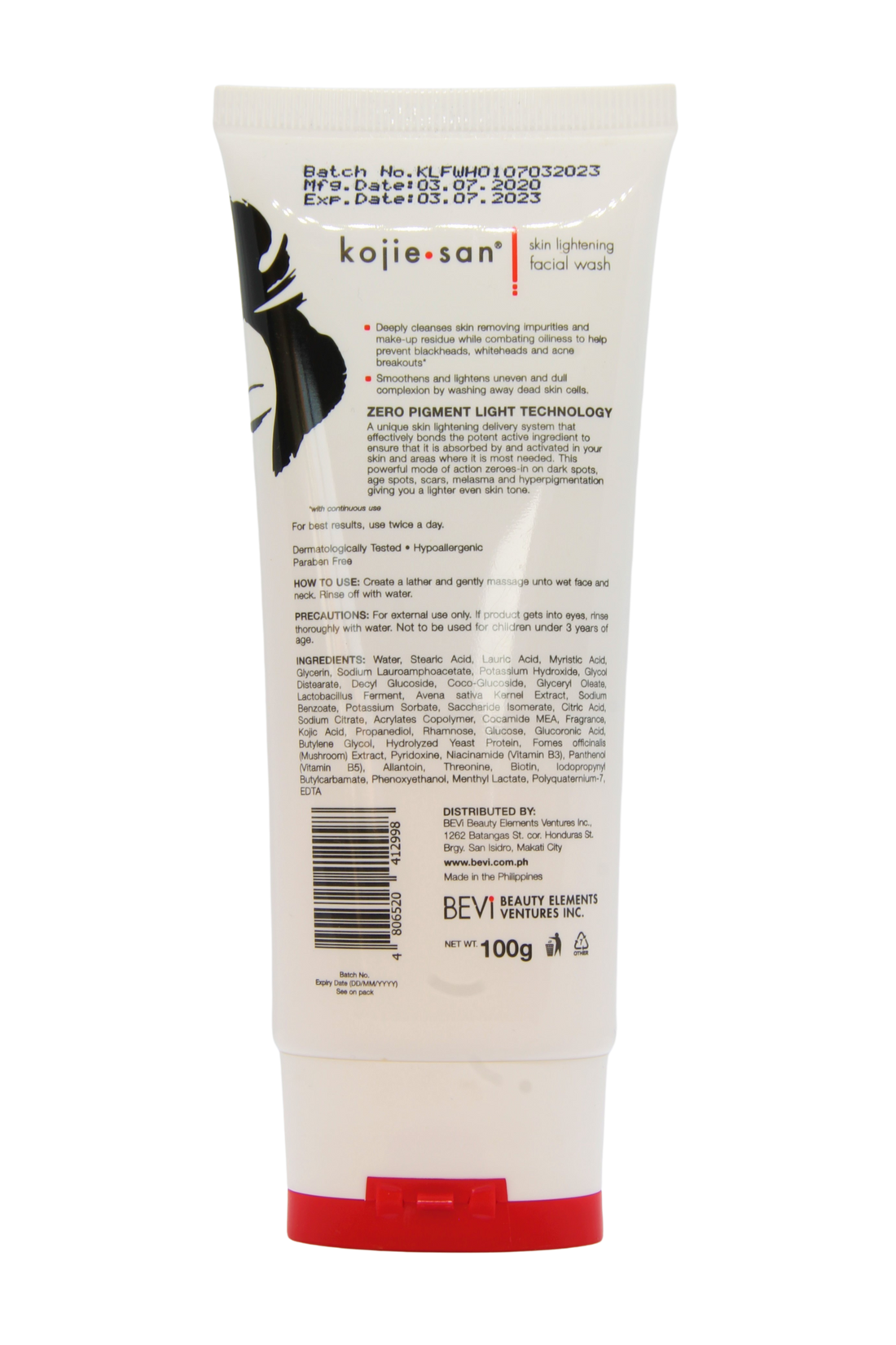 Kojie San Nettoyant Visage Éclaircissant 100 ml