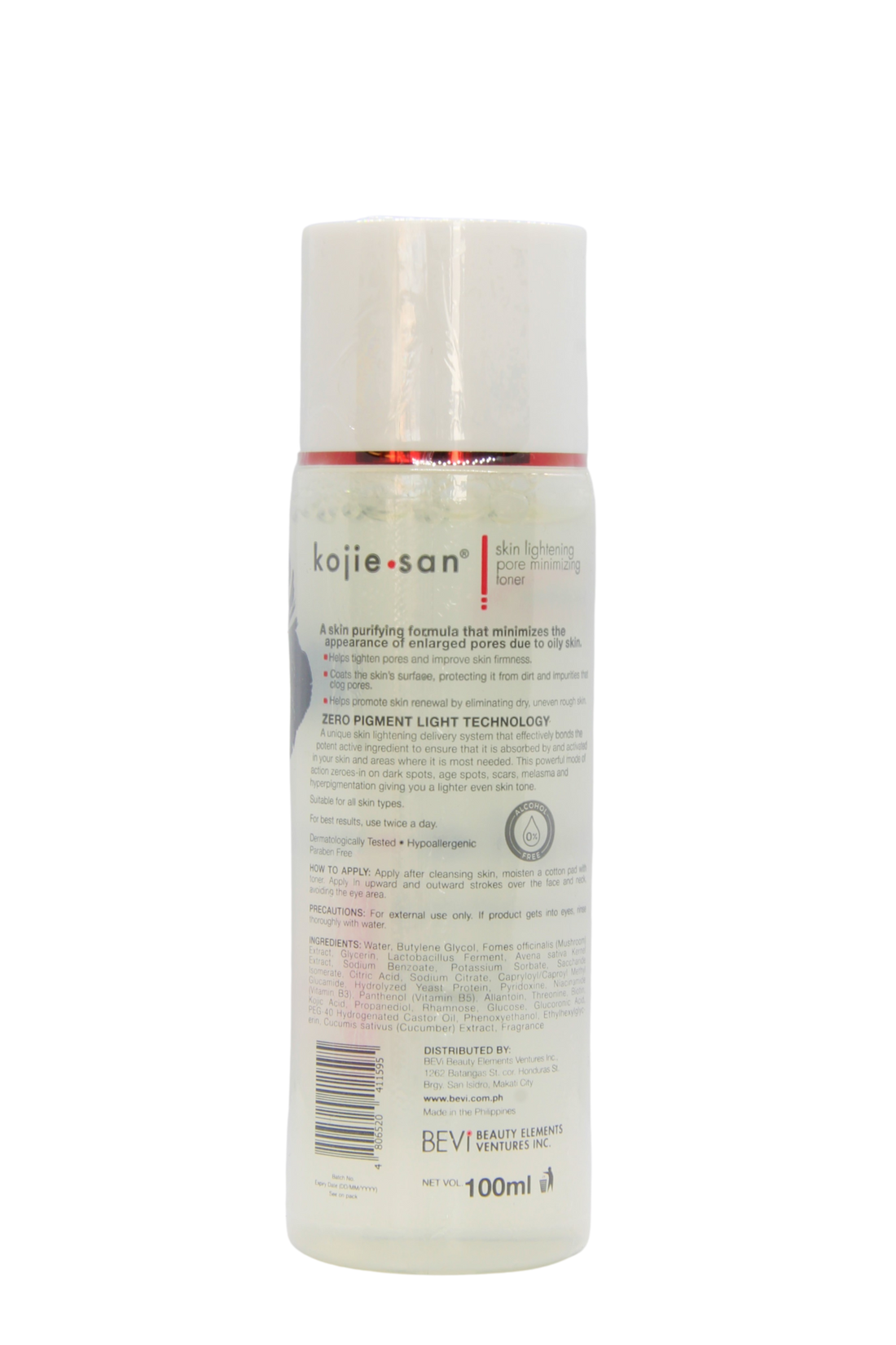 Tonique éclaircissant et minimisant les pores Kojie San 100 ml