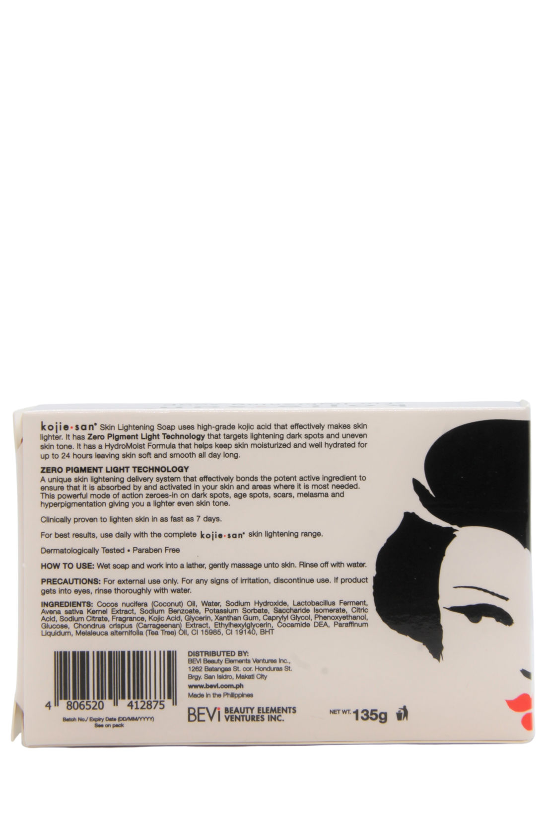 Savon éclaircissant pour la peau Kojie San 1 x 135 grammes