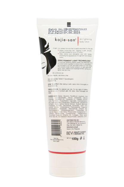 Kojie San Lotion corporelle éclaircissante pour la peau 100 g