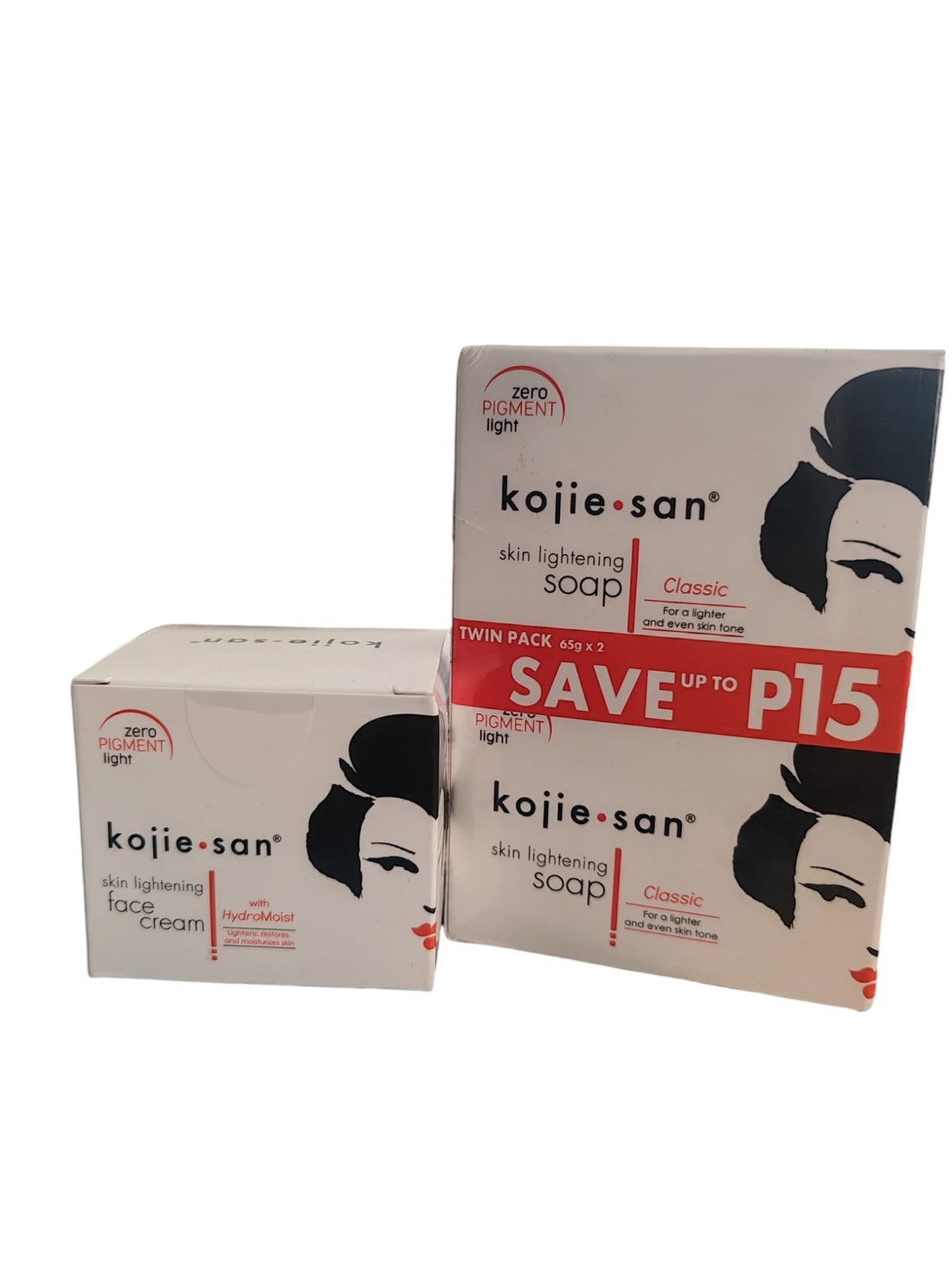 Pack de démarrage crème éclaircissante pour le visage + savon Kojie San