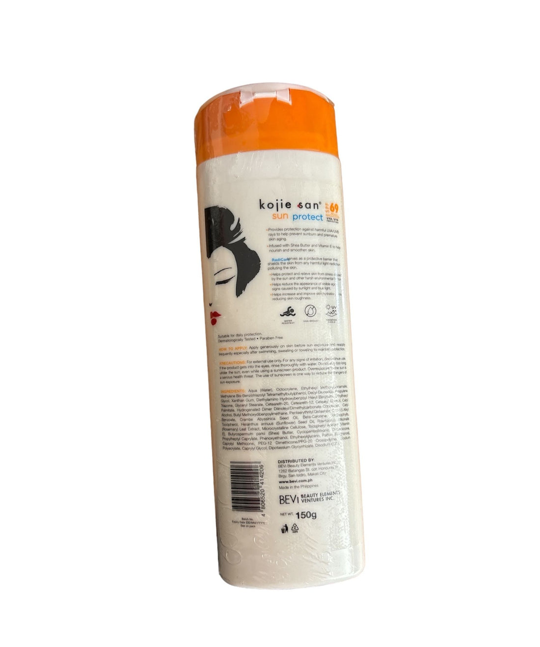 Kojie San Sun Block Body, SPF 69 PA+++, 150 grams