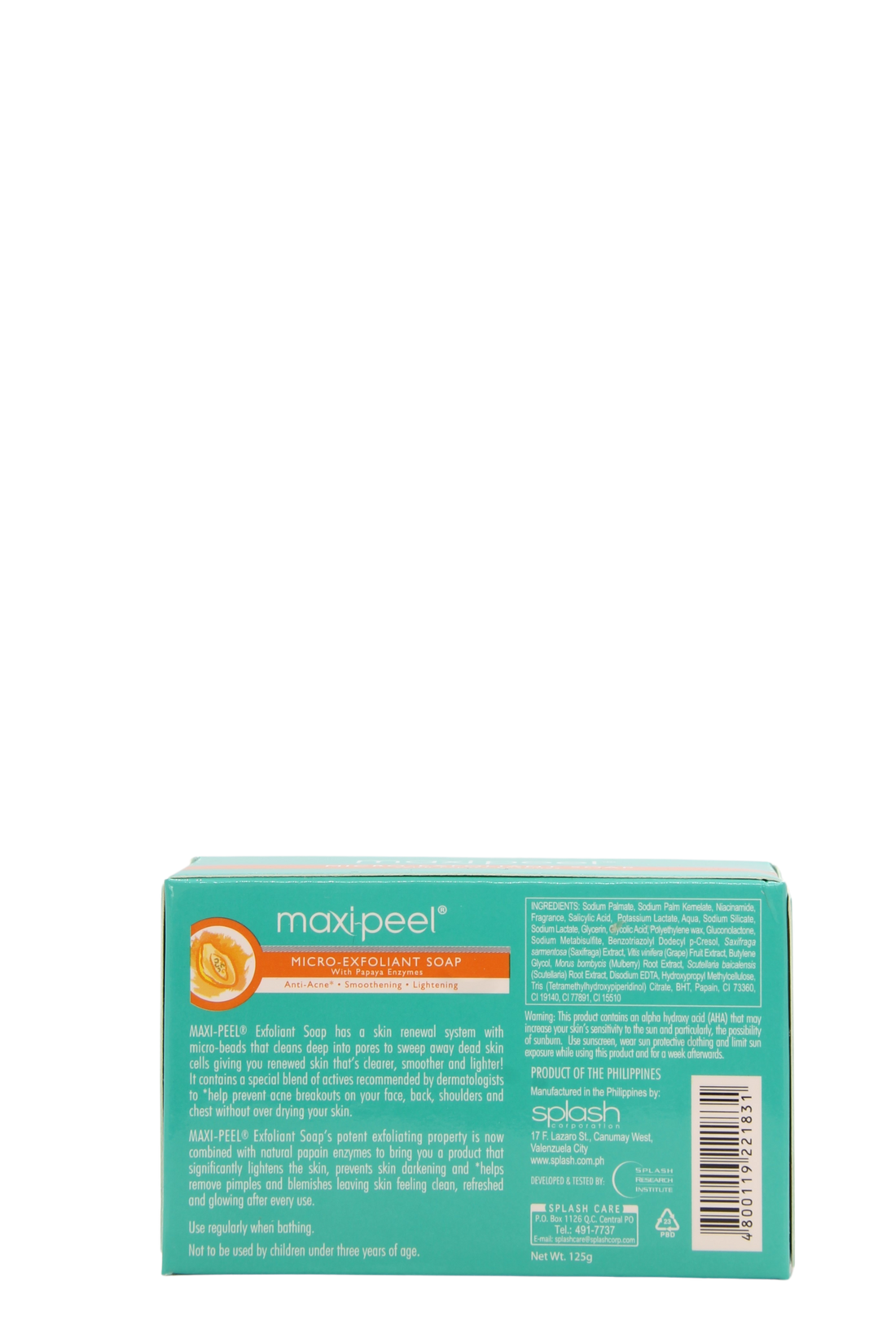 Savon micro exfoliant Maxi-Peel papya 125gr