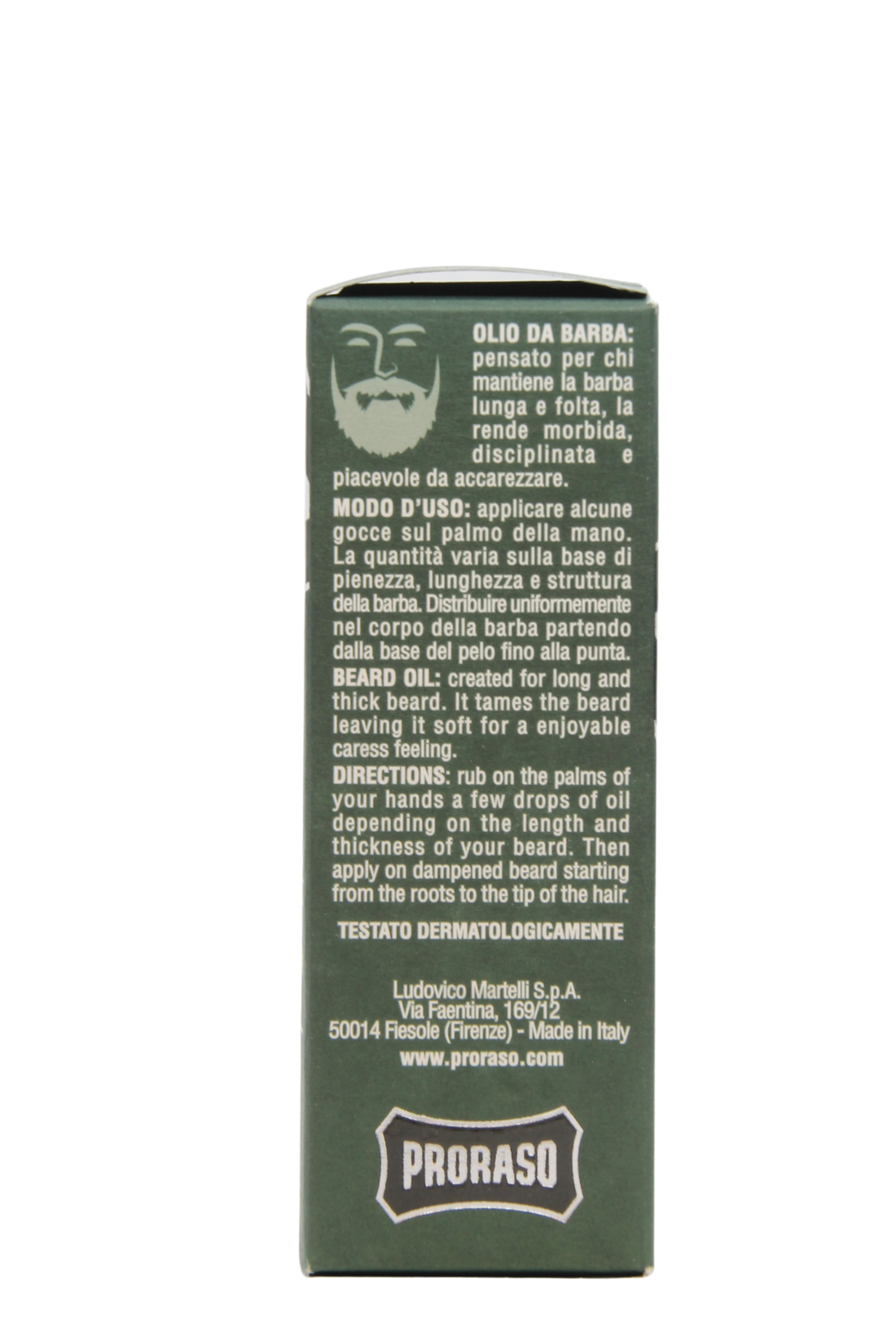 Huile à barbe Proraso Firenze cyprès + vétiver 30 ml
