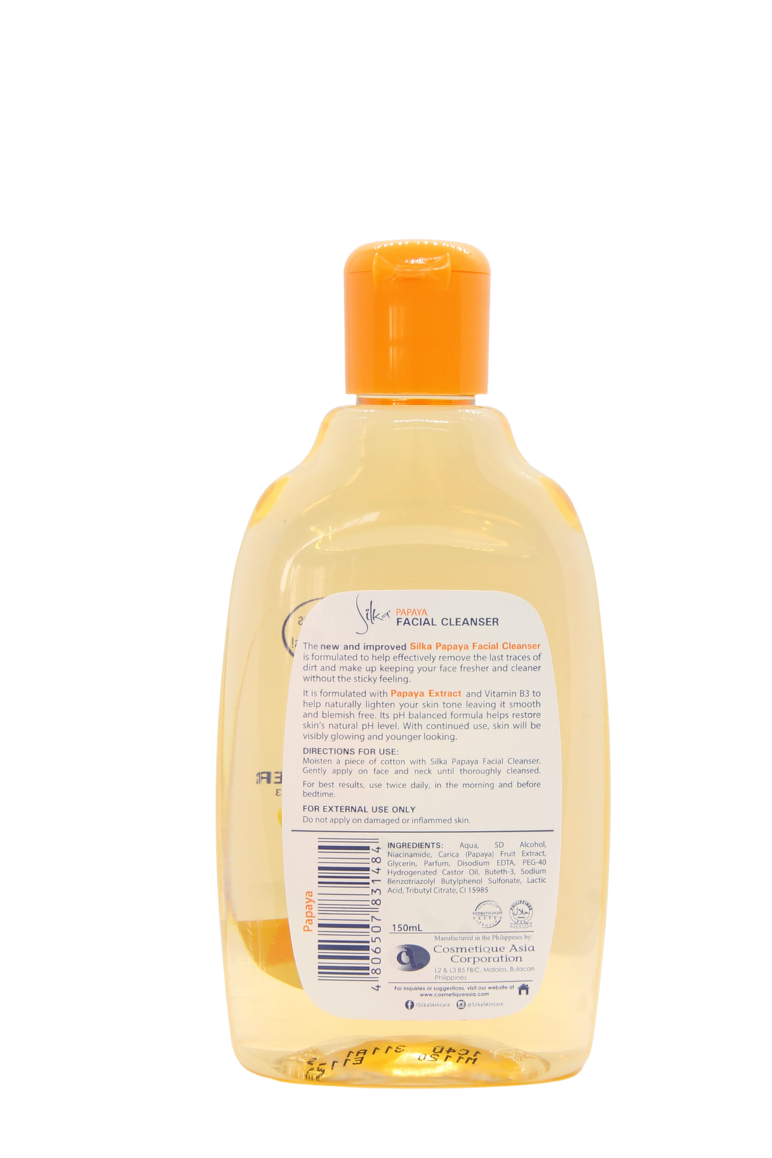 Nettoyant visage Silka Papaya 150 ml