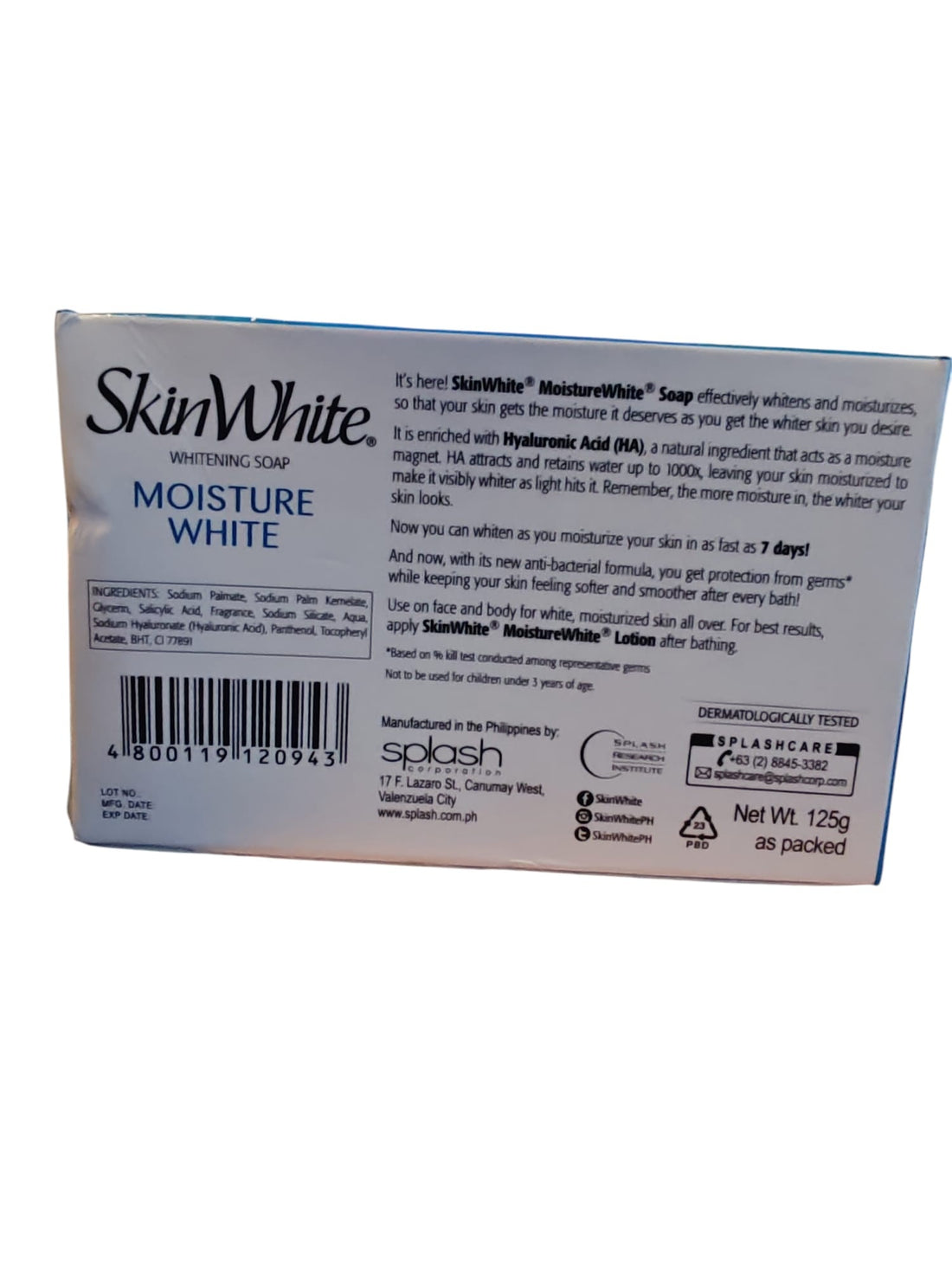 SkinWhite Moisture White 125 grammes